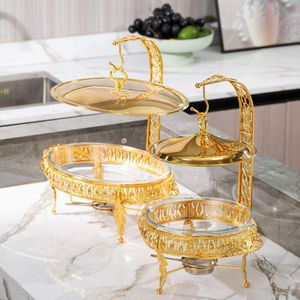 Tableware Glass Dining Stove Egg Type Alcohol Stove Food Heating Container for Hotel Restaurantbuffet