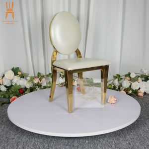 Gold Round Back Removable Back Stainless Steel Gold Party Kid Chair