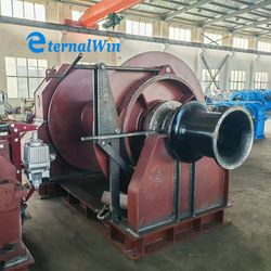 Peru Shipyard Marine Equipment Diesel Engine 35ton Electrical Hydraulic Towing Mooring Winch for Lift Boat