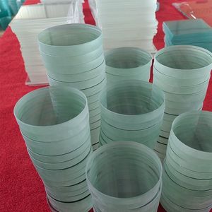 Custom High Temperature Resistant Glass DIN7080 Borosilicate 3.3 Round Glass Disc Rectangular Sight Glass