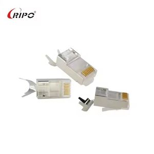 Cat8 FTP RJ45 Connector 4-up 4-Down Shielded 25gbps RoHS CE Certified Data Center Compliant Terminal Blocks