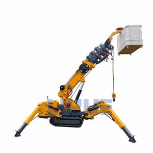 8 Tons Spider Lift Telescopic Boom Automatic Crawler Spider Crane