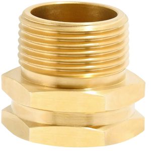 3/4 Ght Female X 3/4 NPT Male Connector, Ght to NPT Adapter Brass Fitting, Garden Hose Adapter, Industrial Metal Brass Garden Hose to Pipe Fitti