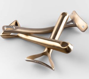Gold PVD Vacuum Coating for Europe Zinc Alloy Lever Door Handle