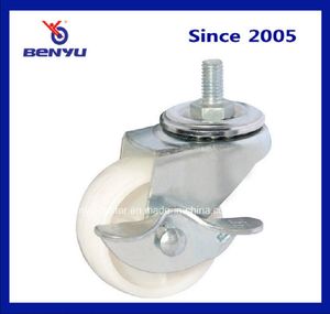 Light Duty Nylon Casters Wheels with Side Brake