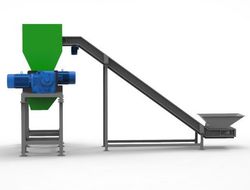 Large Waste Cardboard and Paper Box Shredder with Conveyor Belt