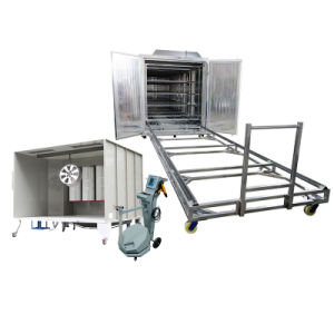 Colo Electrostatic Manual Powder Coating System with Powder Painting Booth/Curing Oven