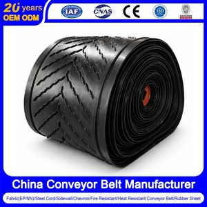 China Chevron Conveyor Belt Manufacturer Opening V-Shaped,Closing V-Shaped,U-Shaped,Multi-V Rubber Conveyor Belt Heat/Oil/Abrasion/Cold Resistant Conveyor Belt
