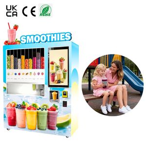Automatic 24-Hour Smart DIY Smoothie Vending Machine Touch Screen Coin Credit Card Payment System Intelligent Self-Service