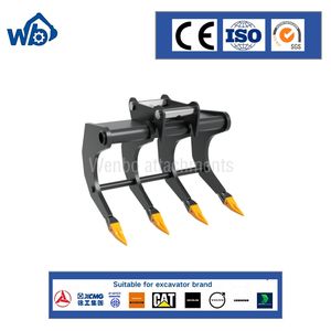 OEM/ODM Excavator Spare Parts Excavator Attachment Rake Soil Rake Root Rake Land Cleaning Rake for Mini Excavator