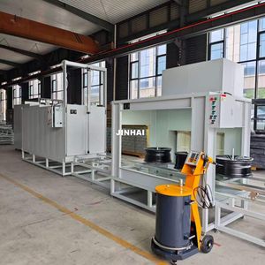 Jinhai Industrial Manual Powder Coating Package Line with Powder Coating Machine Oven and Booth for Wheel Rims