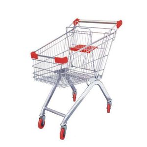 Promoting Plastic Covers Metal Mesh Shopping Trolley Utility Shopping Cart
