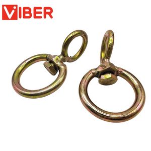 Welded Steel Eye-Eye Swivel/Double Ring Swivel Connector/Yellow Zinc Plated Swivel Eye Hook/Hammock Swing Swivel Ring/Rigging Double Eye Swivel