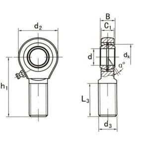 China Factory OEM Heavy-Duty Rod End Bearing for Automotive Steering