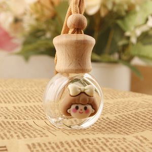5ml Hot Sale Empty Hanging Car Perfume Bottle with Wooden Cap
