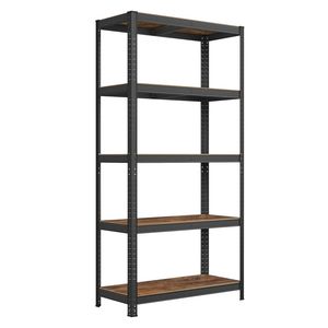 Sturdy Rustic Brown Shelving for Garage Tool and Equipment Storage
