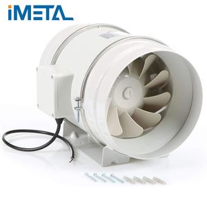 8'' Silent Inline Duct Extractor Mixed Flow Fan Ventilation Exhaust Fan Blower