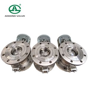 Custom Motorized 3-Way Stainless Steel Pneumatic Ball Valve