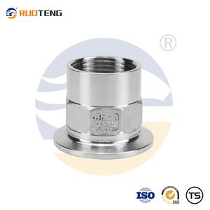 [Ruoteng] Sanitary Stainless Steel Female Thread Ferrule Adapter Hexagon Nipple