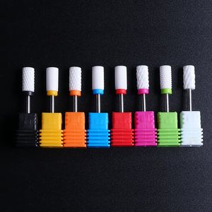 Muti-Colors Fine Ceramic Nail Drill Bits Set for Salon Manicure Pedicure Grinding Machine Polishing Cleaning Nails