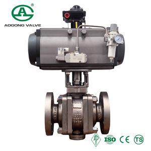 Reliable Three-Way T Ball Valve with API 6D Pneumatic Actuator