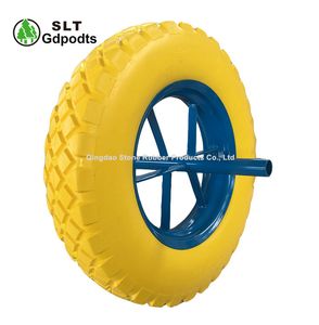 3.50-8 PU Foam Flat Free 14 Inch Wheelbarrow Wheel