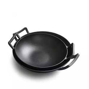 Best Sale Chinese Cast Iron Wok with Wooden Lid