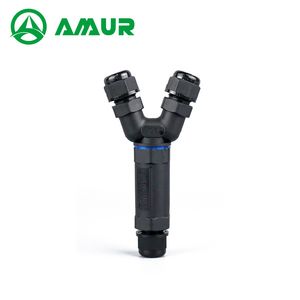 Amur Outdoor IP68 Delock Electronic Waterproof Pin Joint Y Type Wire Cable Connector