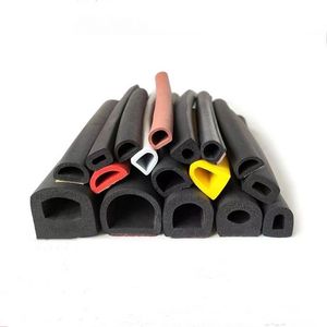 Extruded EPDM Sponge Foaming Rubber Sealing Strip with Self Adhesive Tape
