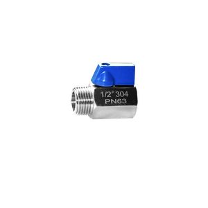 External and Internal Thread Stainless Steel Brass Mini Ball Valve for Hose and Pipe