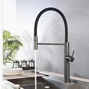 Wholesale PVD Brushed Gun Metal H59 Brass Kitchen Faucet Mixer