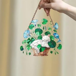 Crystal Clear Acrylic Sun Catcher Window Pendant for Home Decor