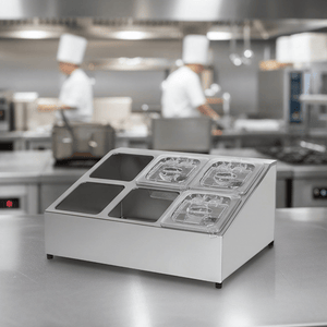Restaurant Stainless Steel Seasoning Organizer - Durable Kitchen Spice Storage Box