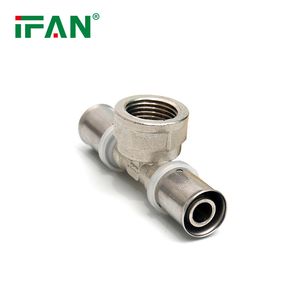 Ifan ISO15875 Water Supply Pex Pipe Fittings 16-32mm Female Thread Tee Pex Press Fittings