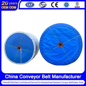 Flexible NBR Oil Resistant Conveyor Belt Steel Cord/Nn/Ep Sidewall Acid/Alkali Resistant Anti-Static Fabric Belt for Textile Printing Dyeing Rubber and Plastic