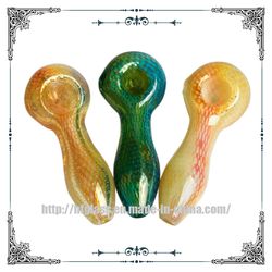 Wholesales Silver Fume Smoking Pipe for Tobacco Air Bubble Spoon Hand Pipe Glass Water Pipe
