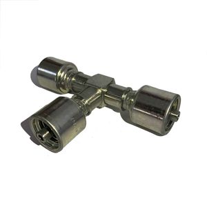 Carbon Steel Hydraulic Tee Fitting for Female Hose Connection