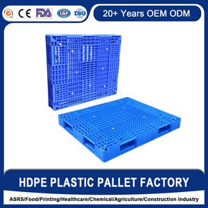 Heavy Duty HDPE Double Side Plastic Pallet Stackable Euro Pallet for Racking & Industrial Warehouse Storage