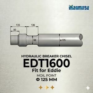High Wear Resistance Moil Point Tool for Edt1600 Breaker