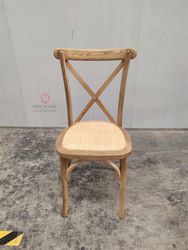 Rental Wedding Wood X Back Restaurant Dining Chairs Rustic Cross Back Chair for Events
