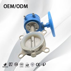 Stainless Steel Industrial High-Flow Worm Gear Operated Flange Butterfly Valve for Pipelines