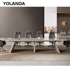 Yolanda Customized Boardroom Office Furniture Desk Wood Modern Conference Meeting Table