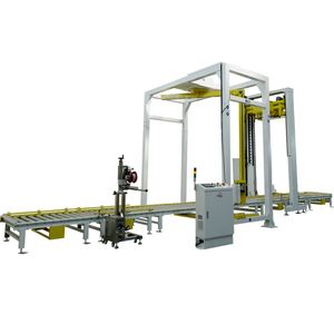 Automatic Robot Palletizer Pallet Wrapping and Strapping Machine