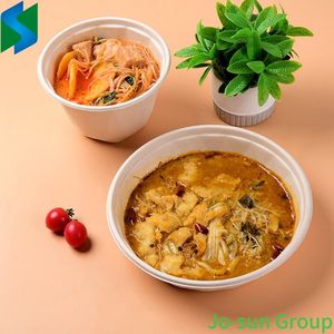 Biodegradable Salad Bowl Disposable 12 Oz Sugarcane Bagasse Pulp Bowl for Soup Salad Noddles