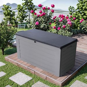 PP and Steel Material Large Capacity Garden Storage Deck Box