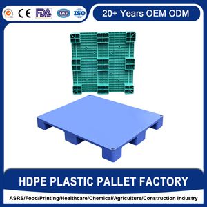 Plastic Pallet Manufacturer HDPE Single Face Rackable Heavy Duty Racking Transportation Warehouse Storage Pallets/Plastic Pallet with Steel Bars
