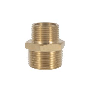 Brass Pipe Fitting, Hex Nipple Brass, 1/4" NPT Male Thread Pipe