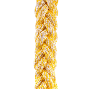 32mm Yellow Polyester/Polypropylene 8-Strand Braided Mooring Line for Ships and Offshore Use