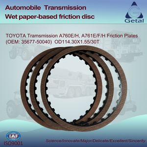 Toyota Transmission Clutch Disc Friction Plate 114.3X1.55/It30 for A760 A761