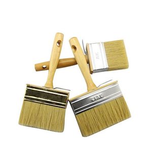 Bristle Marine Cleaning Brush Flat Bristle Paint Brushes with Wooden Handle